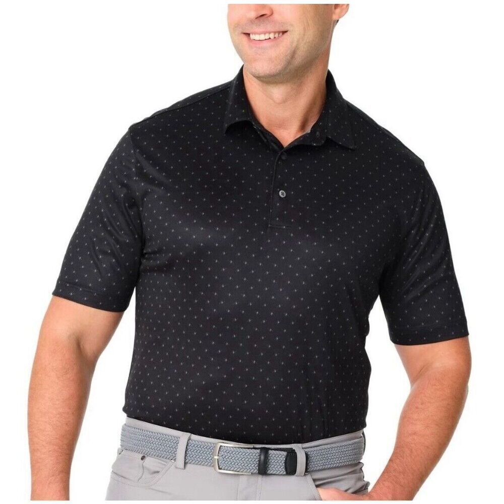 GREG NORMAN ML75 Polo Golf Shirt Men’s L Black Play Dry Wicking Lightweight NWT
